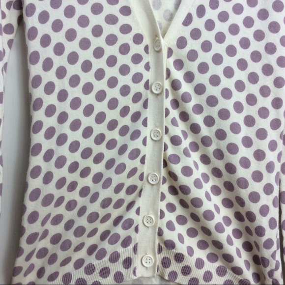 Crewcuts purple spotted cardigan sweater - Picture 3 of 4